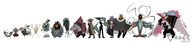 Height comparison with everyone from the Bloody Paella spin-off.